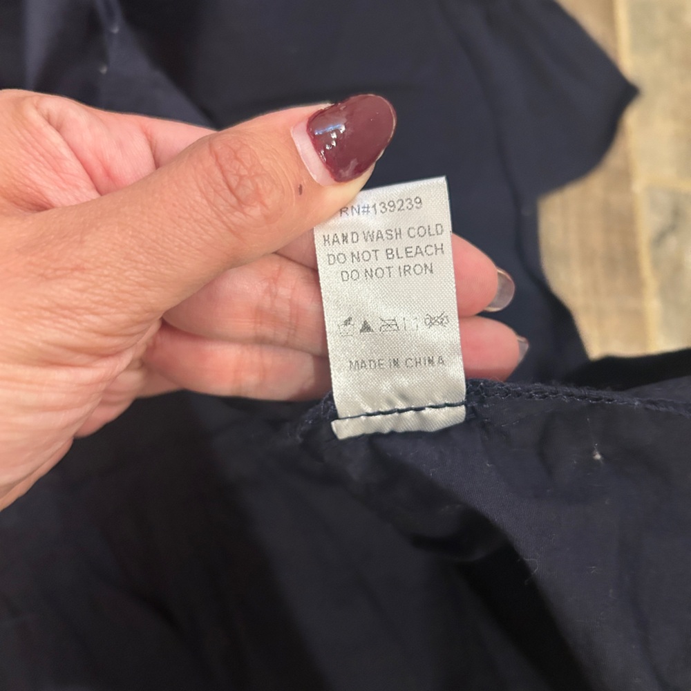 Pomander Place Navy Cotton Poplin Kenzo Dress - Picture 6 of 11